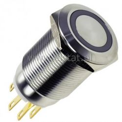 Przycisk stabilny 19mm, LED zielony 230V