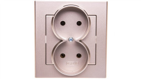 Sonata Gniazdo Podwójne B/U Szampański Złoty Gp-2R/39