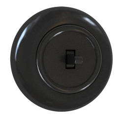 Włącznik światła z ramką, montaż podtynkowy, kolor czarny Retro Vintage Loft