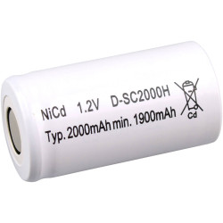 Mexcel 149968 Battery Rechargeable Sub-C NiCd 1.2V 2000mAh