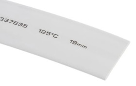 Osłona termokurczliwa Biały 2:1, średnica 19mm, dł. 5m, RS PRO