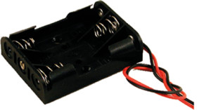 Battery holder for micro cell, 3 cells, chassis mounting, BH3AAAW