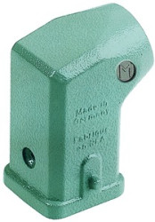 Grommet housing, size 3A, zinc die casting, M20, angled, longitudinal bow locking, IP44/IP65/IP67, 19200031640