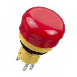 AB6E-3BV02PTRH X6-16mm Emergency Stop Switch 30mm Mushroom 2NC IDEC
