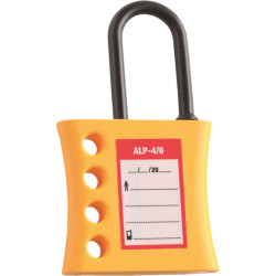 Blokada klamrowa Zapięcie blokady Catu rozmiar mocowania 8mm Żółty zamki: 4