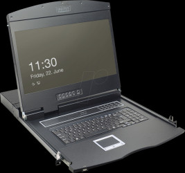 DS-72211-2US 19-inch KVM console, 19" TFT with keyboard US, 8-port VGA