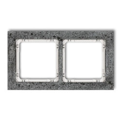 DECO Ramka uniwersalna podwójna - beton (ramka: antracytowa spód: biały) antracyt 11-0-DRB-2