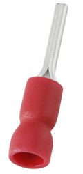 Końcówka pinowa, 1.9mm średnica, 12mm długość, Czerwony, 16AWG - 22AWG