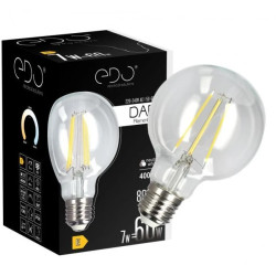 Żarówka dekoracyjna DARI LED Filament 7W, E27, 4000K, 806lm, 230V, CLEAR G80, EDO777632 EDO