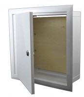 R591 Obudowa metalowa, podtynkowa, wymiary: 300 x 300 x 120 mm - tylna ścianka: sklejka