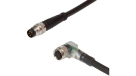 Kabel Konfekcjonowany Obustronny Złącze M8 Żeńskie 4-Pin Kątowe M8 Męskie...