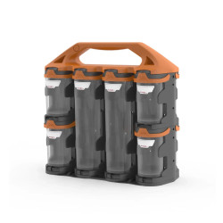 Organizer Q2L12 QuestSystem, pomarańczowy 12 pojemników