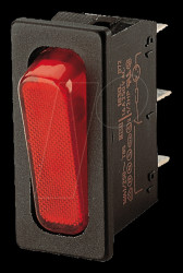 01830.3112-02 Rocker switch, 1-pin, OFF, black-red