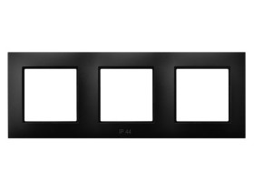 ARIA Ramka 3 potrójna do wyłączników IP-44 czarny metalik RH-3U/33 OSPEL