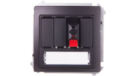 Simon Basic Gniazdo Głośnikowe Pojedyncze Z Polem Opisowym Grafit Matowy...