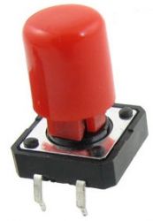 Tact Switch 12x12mm z nasadką czerwony