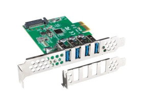 KARTA PCI EXPRESS X1-4X USB-A 3.1 GEN1 ŚLEDŹ LOW PROFILE LANBERG