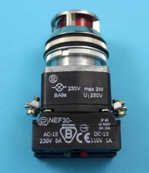 NEF-30-KLXYc CZERWONY 230V PRZYCISK