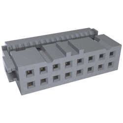 Amphenol 71600-016LF IDC Female Connector 16Pol Strain Relief Unshrouded