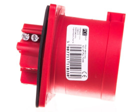 Wtyczka tablicowa 32A 4P 400V czerwona IP44 624-6