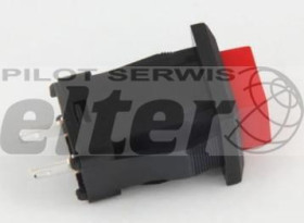 Przeł. przycisk. kwadr. ON-OFF 1A/250V czerwony