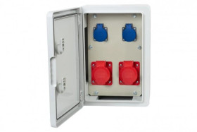 Rozdzielnica budowlana RB-250 - gniazda 2x16A 5p, 2x230V