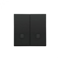 Simon 55 Klawisz podwójny z oczkami do: SW5L2M, SW6/2L2M, SW7/2L2M Czarny mat TKW5L2/149