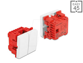 81363 Easy 45 2-gang Switch 1-pole 1-way 45 x 45 mm, white