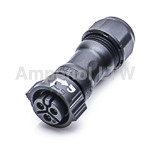 Złącze wielostykowe przemysłowe 3-pinowe Montaż na kablu Gniazdo Amphenol Industrial