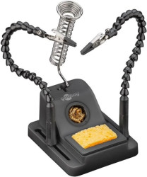 Pomocnik lutowniczy z ramionami na gęsiej szyi i stojakiem na lutownicę