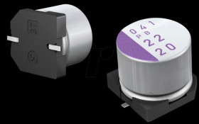 20SVP22M SMD-polymer aluminium, low ESR, 22 µ, 20 V
