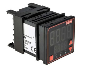 Regulator temperatury PID panelowy 3-wyjściowy, Uz 24 V AC/DC, +100→ +1824 (termopara typu B) C, 0→