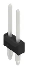 Pin header, 2 pole, pitch 2.54 mm, straight, black, 10059941