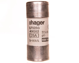 Bezpiecznik cylindryczny BiWtz 22x58 gG 25A LF525G /10szt./