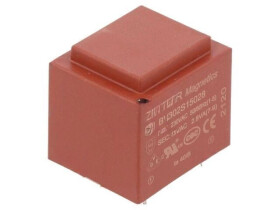 Transformator zalewany, Moc: 2,8VA, Upierw: 230VAC, Iwyj: 187mA, Uwyj: 15V, na PCB BV302S15028