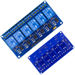 Moduł 6-kanałowy 5V 10A przekaźnik sterowany stanem niskim 0V do Arduino