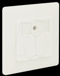 86219 Keystone Wall Outlet 2 Port compact
