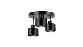 Lampa Loft Abi P5 Czarna 3Xe27 Plafon