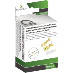 Quadrios 1908C186 Crimp Connector Set Brass Transparent 100 Parts