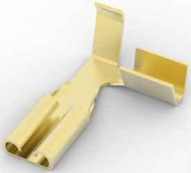 Uninsulated flat plug sleeve, 2.8 x 0.38 mm, 0.32 to 0.82 mm², AWG 22 to 18, brass, 141352-1