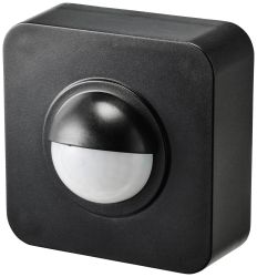Czujnik ruchu PIR Sygonix SY-5046552 nadtynkowy 120 ° IP65 czarny