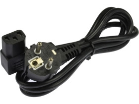 Kabel zasilający 230V 10A kątowy IEC320 C13 1,5m
