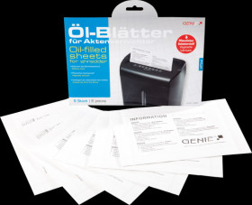 12627 Oil paper for shredders, six sheets
