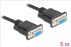87516 Null modem cable, 9-pin, socket to socket Full handshaking, 5 m
