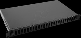 21990649 19" splice box, 1U, for SC duplex/LC quad