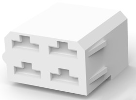 Insulating housing for 6.35 mm, 4 pole, nylon, natural, 880110