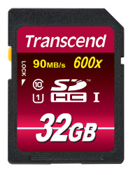 Karta SD SDHC, 32 GB MLC, Transcend Ultimate -25 → +85°C 600x