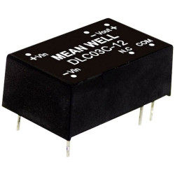 Mean Well DLC03C-12 DLC series DC/DC converter 15V 125mA 3W dual output