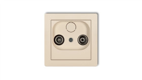 Deco Gniazdo Antenowe Rtv Przelotowe 9Db Beżowy 1Dg9p