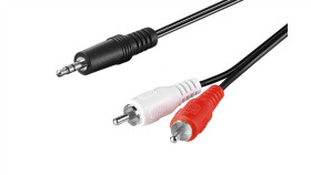 Kabel Przejściowy Audio Aux, Wtyk Jack 3,5 Mm Na Wtyk Cinch Stereo, Cu -...